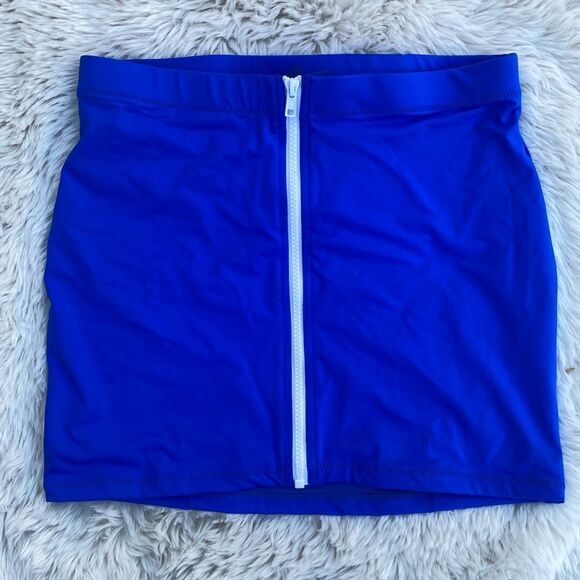 Skims Bright Blue Micro Swim Skirt Large Sporty - Picture 1 of 6